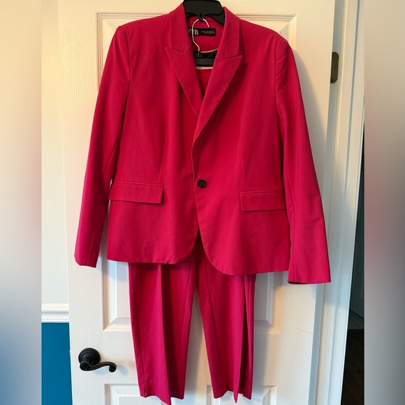 Zara Fuchsia Barbie Pink Suit EUC! - Picture 2 of 13
